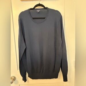 J. Crew Men's Navy Blue Crewneck Sweater.XL.Lightweight Knit..Never Worn! Great!